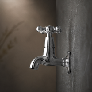 <span class=keywords><strong>Robinet</strong></span> <span class=keywords><strong>de</strong></span> lavabo mural extérieur moderne à un seul trou en zinc chromé avec noyau <span class=keywords><strong>de</strong></span> valve en laiton pour machine à laver - Product Image 2