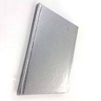 Cuaderno A6 Personalizado de Fábrica con Tapa Dura Plateada, 60 Hojas de Papel Offset, Textura de Telaraña para Escritura y Ejercicios