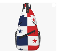 Sac bandoulière de haute qualité avec drapeau du Panama, personnalisable avec logo, sac de poitrine, sac à dos bandoulière, sac de voyage pour poitrine, vente en gros d'usine