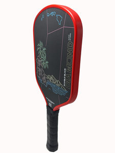 Nouvelle pagaie de pickleball en fibre de carbone, style 16 mm, noyau alvéolé mat pressé à chaud, motif montagne, rectangulaire, coins arrondis - Product Image 5