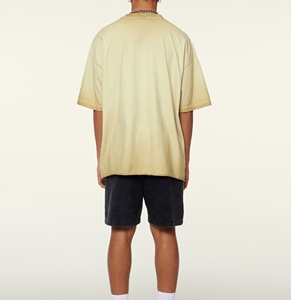 Camiseta de diseñador de algodón 100% de gran oferta, hecha a medida en China, Color sólido con estampado largo de gran tamaño, precio de fábrica - Product Image 4