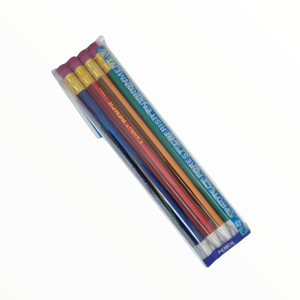 Crayon mécanique coloré avec gomme intégrée, type stylo, pour l'école et le bureau - Product Image 3