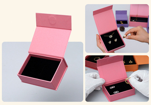 Custom Logo Magnetic Closure Jewelry <b>Gift</b> Box Paper Flip Box <b>for</b> Ring Necklace Earring <b>Bracelet</b> Luxury Jewellery Packaging <b>Boxes</b> - Product Image 5