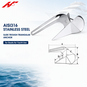 Nouvelle ancre triangulaire coulissante en acier inoxydable AISI316 pour yachts et bateaux – Pièce de rechange pour équipement marin - Product Image 5