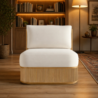 Ensemble de canapés modernes pour l'extérieur, chaise de loisirs, meubles de luxe en teck pour patio, balcon, jardin, imperméable et durable