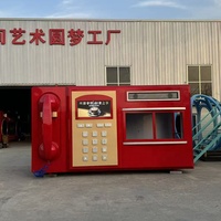 Camion de nourriture multifonctionnel en acier de forme radio rétro, bar et remorque de vente de boissons pour hot-dogs, glaces, bière et plus encore