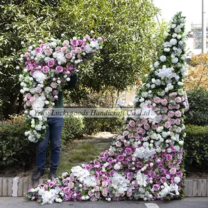 LFB1504定制人造婚礼三角玫瑰背景插花装饰