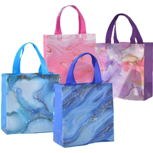 Chengruitrendy tái sử dụng công suất lớn không dệt Túi xách hợp thời trang nghệ thuật mô hình Tie-Dye lưu niệm túi quà tặng cho hàng hóa bao bì - Product Image 1