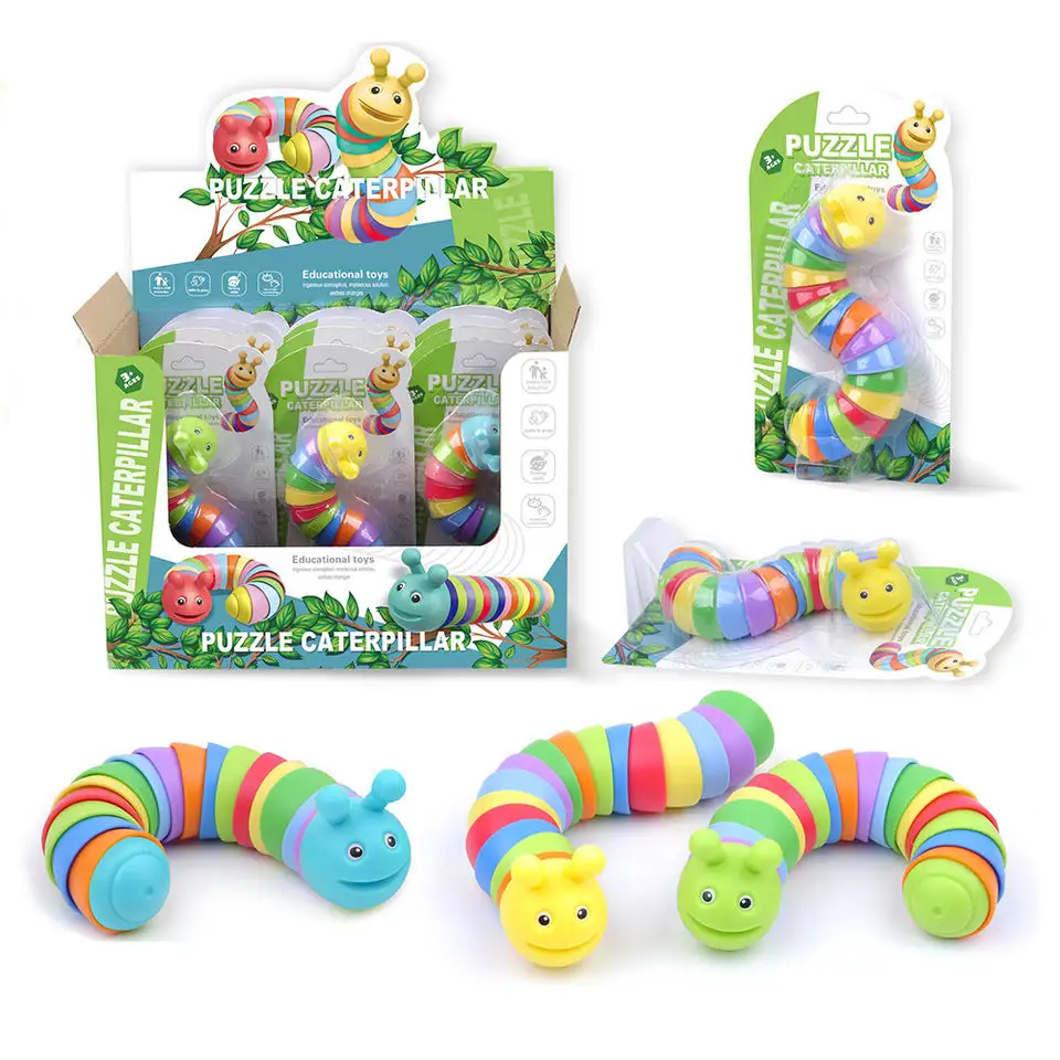 New Product 2022 Tiktok Toys Hot Selling Sticky Stretch Toys Sensory Flexible Rainbow Fidget Slug Toys