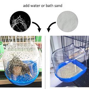 Kotak Mandi Burung Bayan Kandang Burung Persediaan Gantung Bak Mandi untuk Hewan Peliharaan Kecil Burung Canary Budgies <span class=keywords><strong>Cockatiel</strong></span> Lovebird - Product Image 2