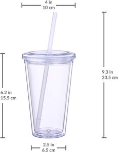 2025 Custom 16oz Stainless Steel Plastic <b>PS</b> Acrylic Vacuum Insulated Tumbler for Temperature Display for Camping - Product Image 3