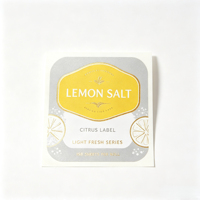 Étiquettes autocollantes personnalisées en feuille d'or pour sel de citron, motif agrumes frais, pour l'emballage de pots en verre de condiments et assaisonnements