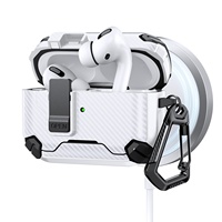 Nouvelle coque de protection magnétique en TPU pour Pro 3 et 4e génération avec support escamotable et motif en fibre de carbone