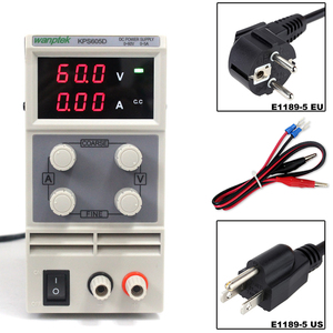 WANPTEK 60V 5A BENCH alimentatore regolabile a corrente continua, fonte di alimentazione a corrente continua, laboratorio, riparazione, scuole, DESIGN, placca, KPS605D - Product Image 5
