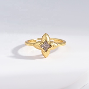 Bague en argent sterling 925 plaqué or, prix d'usine, bijoux fins, luxe, simple, tendance, polie, pour femme, géométrique, hip hop. - Product Image 3