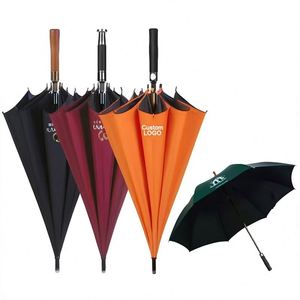 XDH4117 Promotional Cheap Wholesale Custom Coloured <b>Automatic</b> Straight Branded WindProof Golf <b>Umbrellas</b> With Logo Printing - Product Image 1