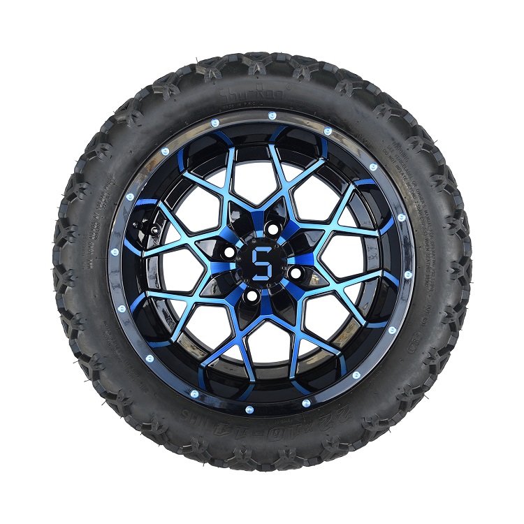 Blue and Glossy Black