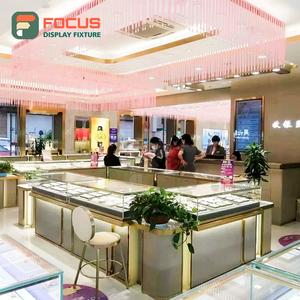 Vitrina de Vidrio Premium, Mostrador de Joyería de Madera, Luz LED, Diseño de Vitrina de Joyería Moderna y Lujosa - Product Image 1