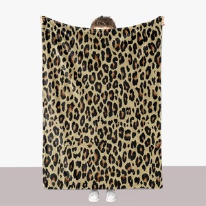 Manta de felpa esponjosa y acogedora súper suave, manta con estampado de leopardo y guepardo, manta de forro polar - Product Image 4