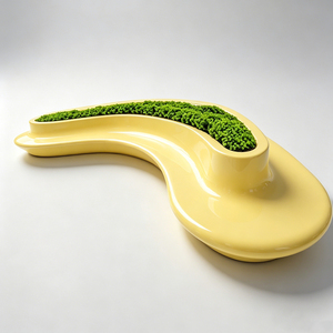 Modern Outdoor Furnishings With Tree Planter Custom UHPC Unique Public Stool Commercial Landscape Furnishings - Product Image 1