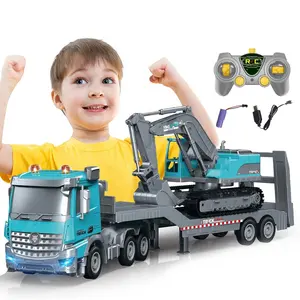 Top Hot Selling Rc Auto 1:14 Multifunctionele Real Rc Truck 6X6 Wielen Vrachtwagen Met Graafmachine Speelgoed Set Voor Kinderen Volwassenen