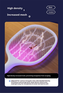 2026 New 2-in-1 Electric Mosquito Swatter & Trap 3000V High Voltage <b>Rechargeable</b> Anti-Fall Non-Toxic Mosquito Killer Fly Swatter - Product Image 4