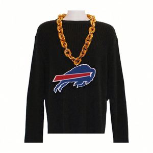 College Football Teams' 3D Vibrant Mascot Fanchain Via Ring Loop Promotional Lanyards with Foam LED Light Necklace - Product Image 1