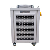 Refroidisseur industriel mobile à air avec condenseur à tubes en cuivre et ailettes en aluminium, filtre à air amovible et roulettes à frein pour atelier
