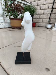Scultura di Busto Nudo in Marmo da 36 cm con Base, Statua in Marmo Bianco Puro, Figurina Nuda <span class=keywords><strong>Venere</strong></span>, Statua Femminile da Tavolo da 15 Pollici - Product Image 3