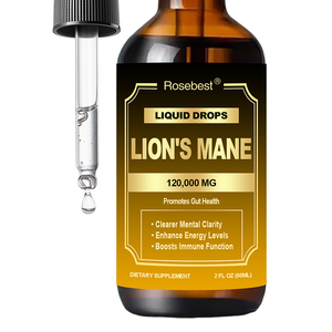 Suplemento de Extracto de Melena de León en Gotas Líquidas de 2000mg, Marca Privada OEM, Personalizado al por Mayor, para la Salud Cerebral, Inmunológica e Intestinal - Product Image 1