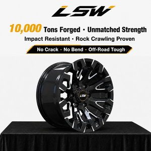 ล้อฟอร์จ LSR8009 ขนาด 8x165.1 17 18 20 นิ้ว ดีไซน์ใหม่มาแรง กำลังเป็นที่นิยม สีดำขัดเงา สำหรับรถฟอร์ด เชฟโรเลต แรม - Product Image 3