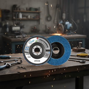 Disque à lamelles professionnel Fervi 125 mm, meule sans fer pour le métal - Product Image 2