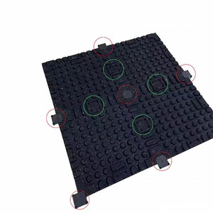 Chống trượt 50x50cm 1m x 1M Đen + EPDM chấm lồng vào nhau cao su phòng tập thể dục sàn gạch cao su - Product Image 5