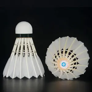 Professional Shuttlecock Professional BWF Approved Durable Badminton Ball Straight Long Goose Feather Badminton Shuttlecock 3in1 Speed 74/75/76/77/78