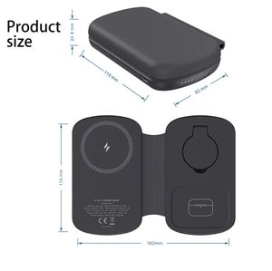 สินค้าใหม่ปี 2026 ขายส่ง พาวเวอร์<span class=keywords><strong>แบ</strong></span>งค์ 5000mAh เครื่องชาร์จพกพา <span class=keywords><strong>แบ</strong></span><span class=keywords><strong>ต</strong></span>เตอรี่สำรอง 15w ชาร์จเร็วแบบพับได้ 4 in 1 ที่ชาร์จไร้สายแม่เหล็ก - Product Image 6