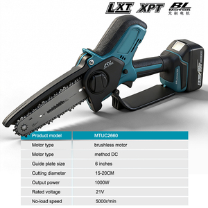 <span class=keywords><strong>Tronçonneuse</strong></span> portative sans fil <span class=keywords><strong>Makita</strong></span> 6 pouces <span class=keywords><strong>à</strong></span> moteur brushless pour l'abattage du bois et l'élagage de jardin - Garantie 3 ans - Product Image 2