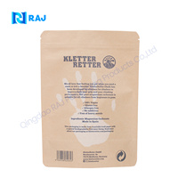 Sachet Doypack Personnalisé en Papier Kraft pour Emballage de Graines et Poudres, avec Fermeture Zip Refermable et Intérieur en Feuille d'Aluminium, avec Logo