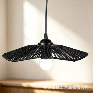 Lámpara Colgante Ecológica Sheng Hua Hecha a Mano con Pantalla de Paja 710 para Decoración de Sala de Estar o Cafetería - Product Image 3