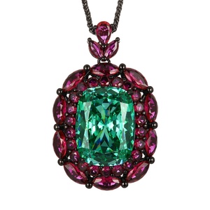 Collier pendentif rétro en laiton plaqué or avec rose séchée, motif nid d'oiseau 15*20mm, style vintage, pour cadeau d'anniversaire - Product Image 1