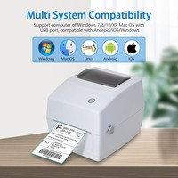 Impresora de Etiquetas de Códigos de Barras Térmica 450B 203dpi 110mm, para Envíos y Paquetes, Interfaz USB, SDK, 1 Año de Garantía, en Stock