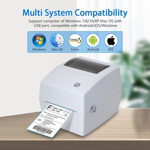 <span class=keywords><strong>Imprimante</strong></span> d'étiquettes thermiques haute résolution 450B 110 mm pour l'impression de codes-barres et l'expédition de colis - Product Image 2