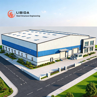 Entrepôt préfabriqué galvanisé à grande portée, centre logistique en acier préfabriqué