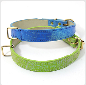 Collar Ajustable para Mascotas, Grande y Mediano, Acolchado y Suave, con Grabado de Cocodrilo, de PU, para Perros y Gatos, Diseño Sólido con Remaches, Venta al por Mayor - Product Image 1