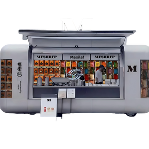 5.5m Fast Outdoor Mobile Food Vending Van Retro Coffee Ice Cream Catering <b>Trailer</b> - Product Image 1