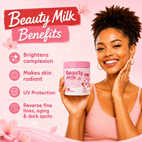 Fraise Glutathion Lait De Beauté En Poudre OEM ODM Marque Privée Pot 180g Boisson Instantanée Japonaise Antioxydant Complément