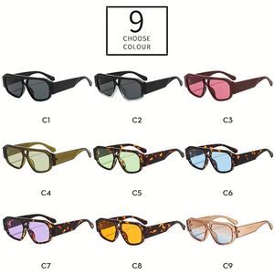 Gafas de Sol Cuadradas de Moda Personalizadas con Logotipo 2026, Colores Dulces para Hombre, Protección UV400, Doble Puente, Gafas de Sol Poligonales para Mujer - Product Image 6
