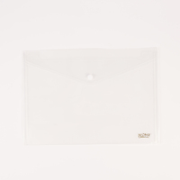 Carpeta de bolsillo de sobres de PP de plástico transparente impresa personalizada, bolsa de archivo A4 con botón a presión para organización y archivo de documentos A5