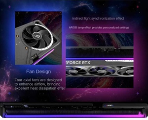 การ์ดจอ ASTRAL RTX5080 O16G GAMING ROG สำหรับเดสก์ท็อป รุ่นใหม่ ระบายความร้อนด้วยพัดลม PCIe 5.0 GDDR7 DP OC 4nm 2760MHz Core Clock ประสิทธิภาพสูง - Product Image 2