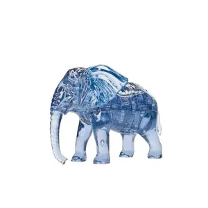 Child game shantou toys 41 PCS 3d elephant jigsaw crystal puzzle