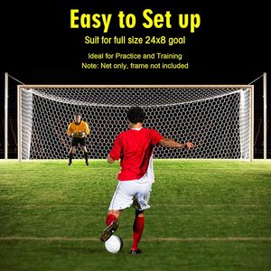 <span class=keywords><strong>Filet</strong></span> <span class=keywords><strong>de</strong></span> <span class=keywords><strong>but</strong></span> <span class=keywords><strong>de</strong></span> football, professionnel, blanc, robuste, <span class=keywords><strong>de</strong></span> remplacement, extérieur, taille standard, résistant aux intempéries pour l'entraînement et les matchs - Product Image 4